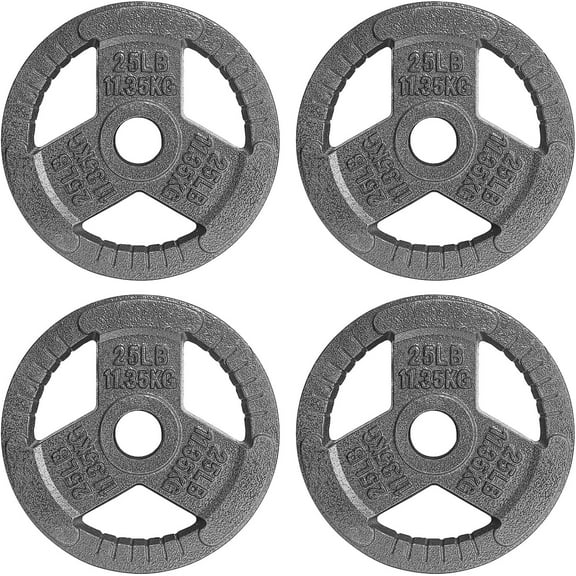 Yes4All Olympic Plates, Cast Iron, 100 lb, 4 Count