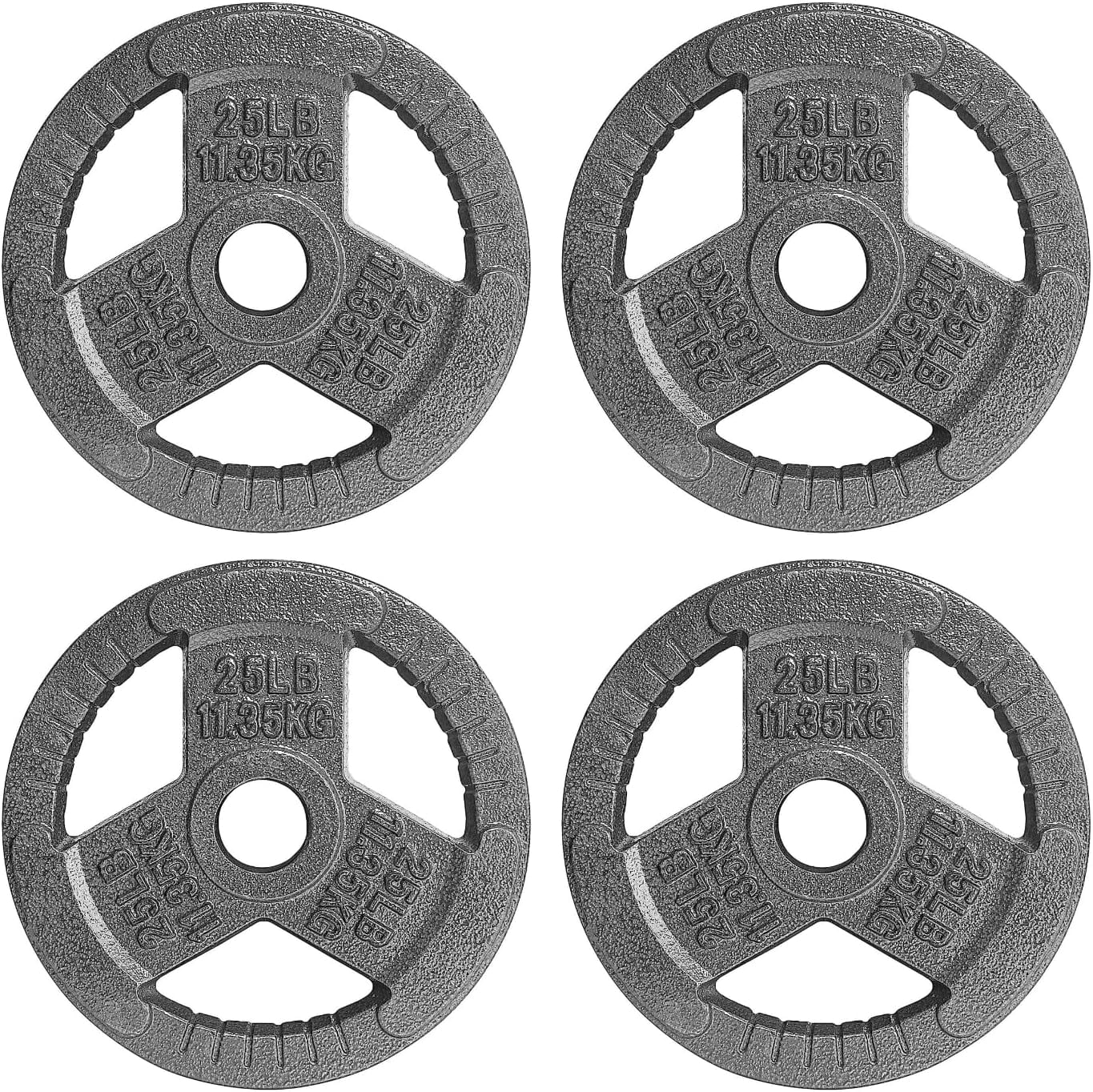 Yes4All TriGrip Handles Olympic Weight Plates/Cast Iron Weight Plates