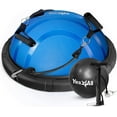 thumbnail image 1 of Yes4All Upgrade Combo Half Balance Trainer Ball with Resistance Bands & Pilates Ball (Black, Blue) for Training Core Strength, 1 of 5