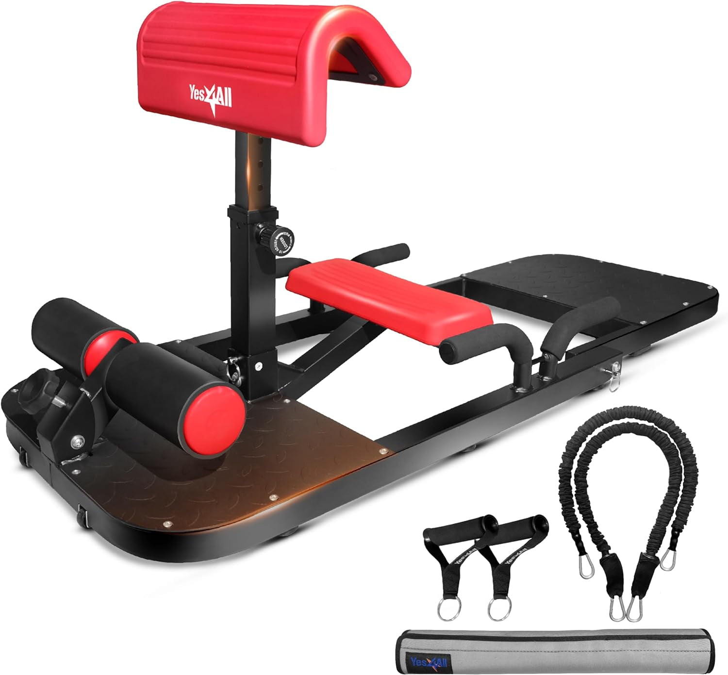 Yes4All Versatile All in One Hip Thrust Machine, Glute Machine and Sissy Squat Machine, Hip Thrust Bench Including Bonus Resistance Bands for Glute Training