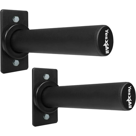 Yes4All Wall Mounted Weight Plate Holder - Fit 2inch Olympic Weight Plates, Protective Rubber Pad