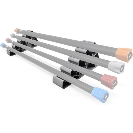 Yes4All Weighted Bar Rack/Weighted Bar Holder Storage for Home Gym, Garage Gym, Fitness Accessory Suitable for Holding Weighted Bars,-Aerobic Bars - Pair