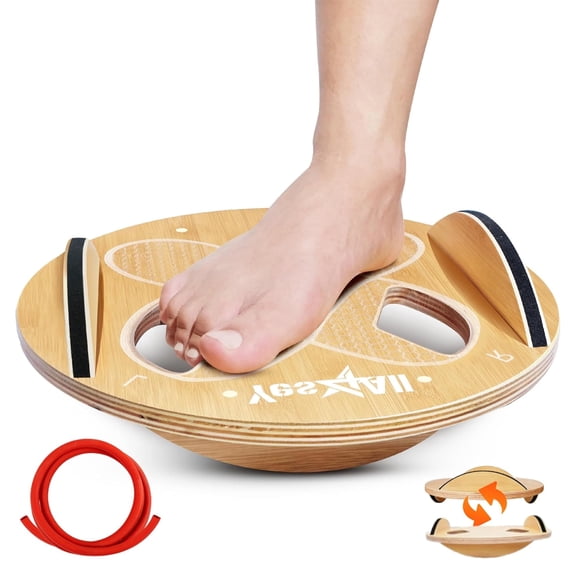 Yes4All Wobble Board with Anti-Slip Pads for Core and Balance Training, 350 Lb Capacity