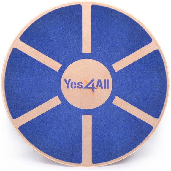 Yes4All Wooden Wobble Balance Board, 16 in Surface, for Exercise Balance Trainer - Blue