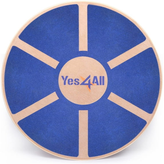 Yes4All Wooden Wobble Balance Board, 16 in Surface, for Exercise Balance Trainer - Blue