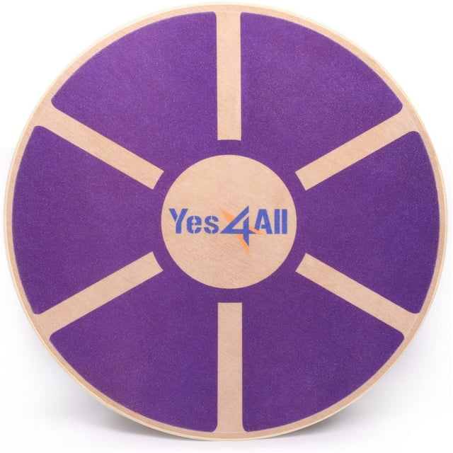 Yes4All Wooden Wobble Balance Board, 16 in Surface, for Exercise