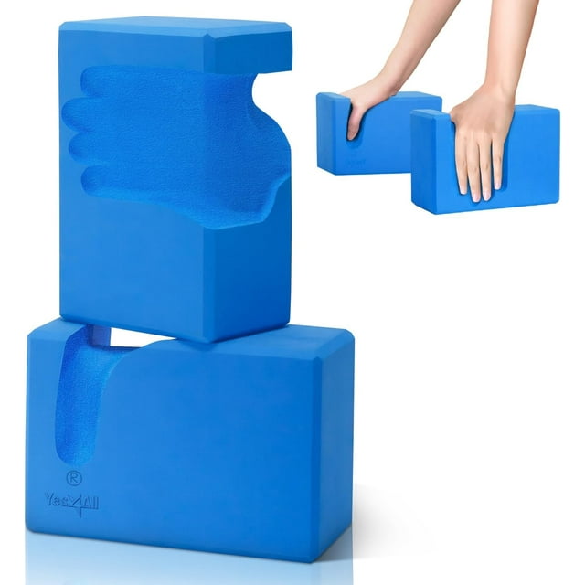 Yes4All Yoga Blocks 2 Pack Wrist Support, Comfort, and Grip Strength ...