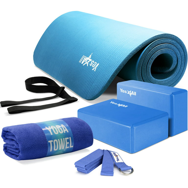 Yes4All Yoga Starter Kit, Includes NBR Exercise Yoga Mat, 2 Yoga Blocks,  Yoga Strap & Yoga Towel