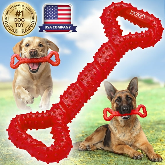 Yes4Quality Dog Chew Toy, Rubber Bone for Aggressive Chewers, Durable Dental Toy for Dogs