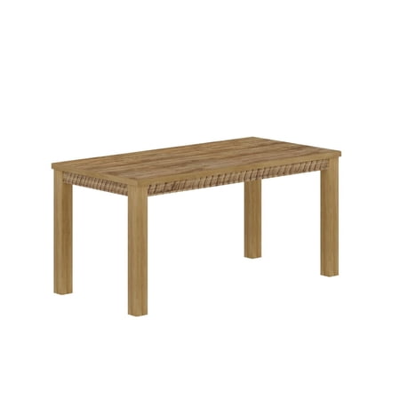 Yes4wood 63 Inches Solid Wood Dining Table for 6, Small Kitchen Table, Dinner Table Breakfast Table