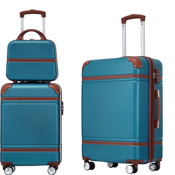 YesFashion 3-pieces Hardshell Luggage 20"+28" Luggages And Cosmetic Case Spinner Suitcase with TSA Lock Lightweight Set for Women Travel Storage