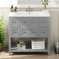 thumbnail image 1 of YesFashion 36'' Bathroom Vanity with Under Mount Sink,Free Standing Vanity Set with 4 Drawers Soft Closing Doors,Solid Wood Frame Bathroom Storage Cabinet, 1 of 10