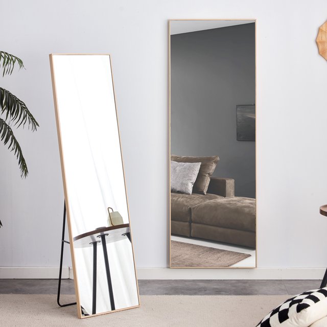 YesFashion 65"x23" Full Length Mirror, Hanging Or Leaning Against Wall