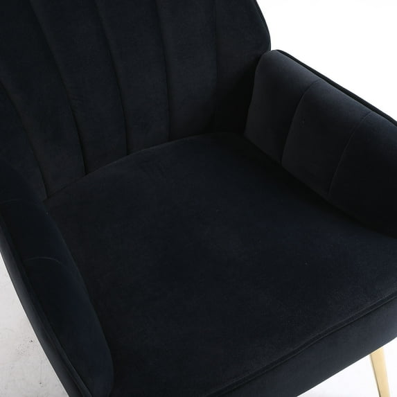 YesFashion Accent Chair Wide Armchair Single Sofa Upholstered Chair Solid Wood Frame Velvet Sherpa Armchair for Home, Office, Living Room, Bedroom, Lounge