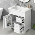 YesFashion Bathroom Cabinet,30 Inch Bathroom Vanity with Sink,Door,2 ...