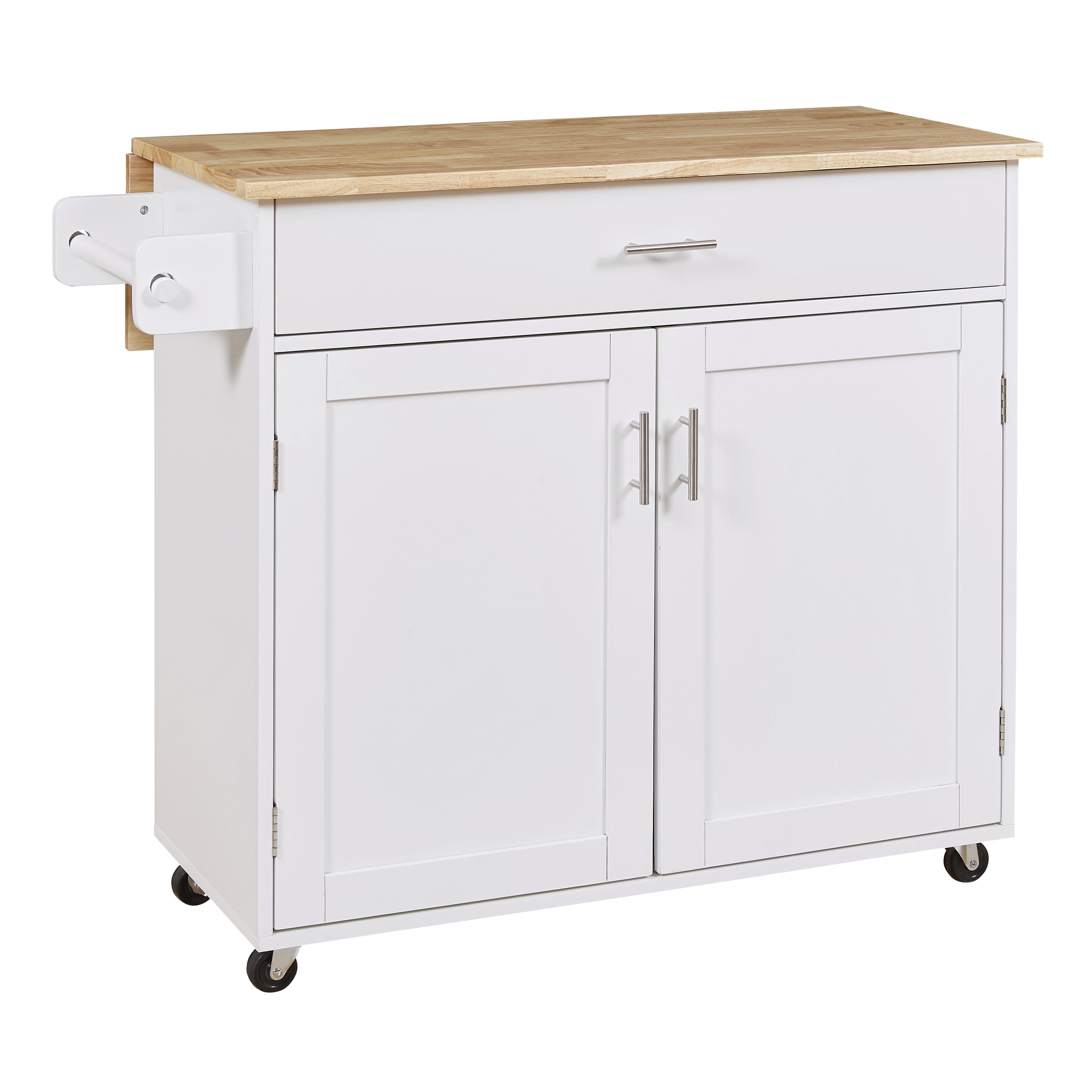 Sunlei kitchen island on wheels with storage cabinet 40 rolling