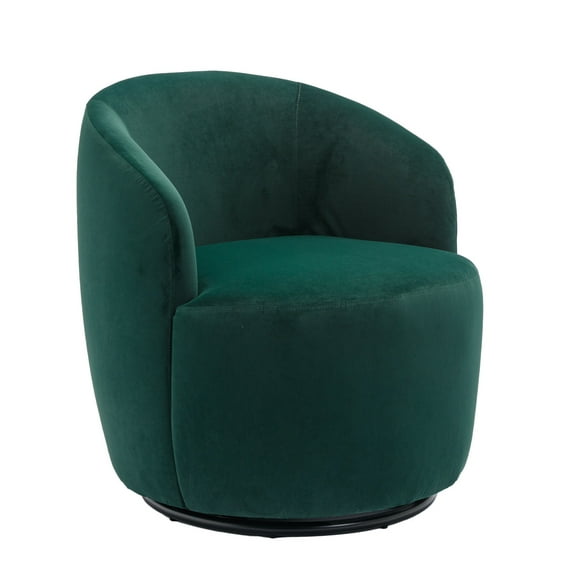 YesFashion Swivel Barrel Chair with Surrounding Backrest, 360 ° Rotating Base 250 Pounds Load Capacity Accent Velvet Sofa Chair for Living Room, Bedroom, Office, Kids Room