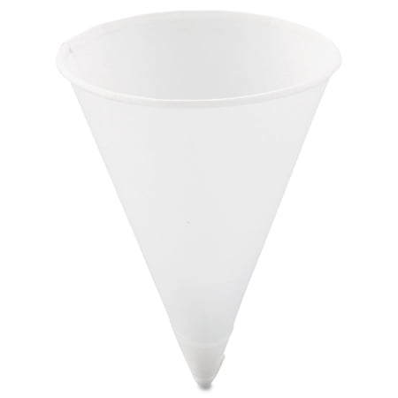 YesPac 4.5 oz Rolled Rim Paper Cone Cup, YPCC-45, White | 5,000/Case