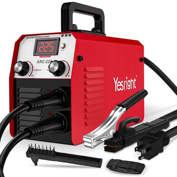 YesRight 225A Welding Machine 110V/220V Portable Stick Welder with Synergic Control, Small Welder Machine with Hot Start Arc force for Home DIY Handicrafts Maintenance