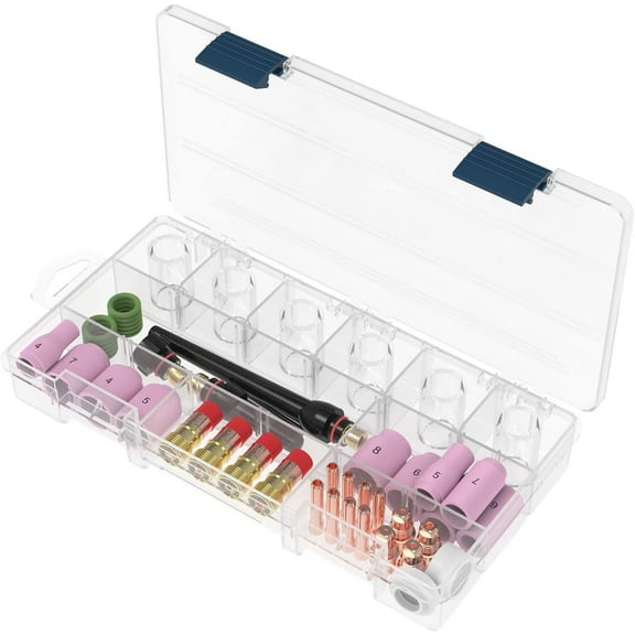 YesWelder Stubby Pyrex Glass Cup TIG Welding Torch 49-Piece Multipurpose Kit