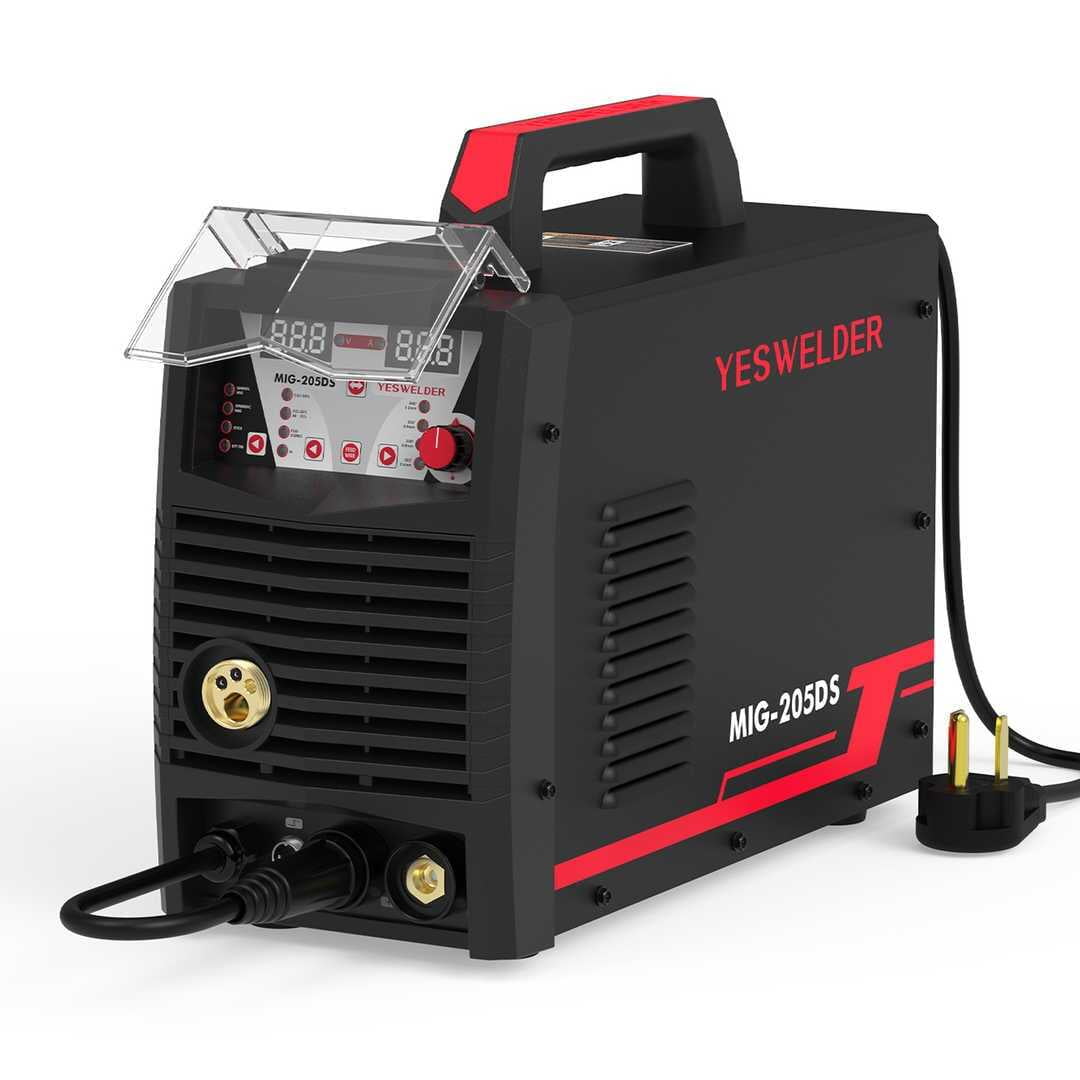 YesWelder 205A Aluminum MIG Welder, 110/220V, 4-in-1 Welding Machine, MIG-205DS-B, New