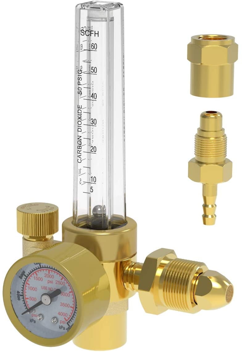 YesWelder Durable Argon/CO2 Mig Tig Gas Flow Meter, 0-4000 PSI, 1 Piece