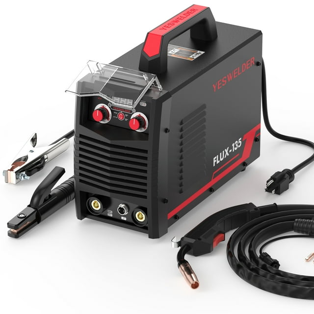 YesWelder Flux Core Mig Welder, 110V 135A, Gasless MIG/Lift TIG/Stick