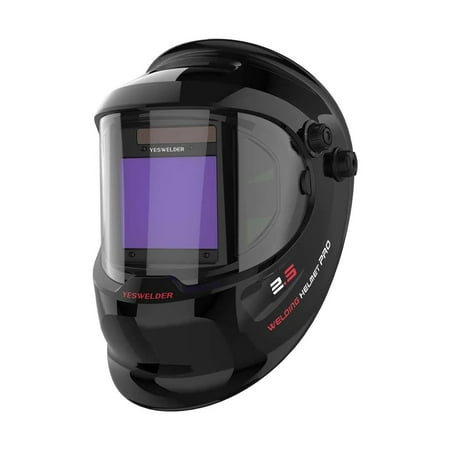 YesWelder Auto Darkening Welding Helmet with Side View, True Color, Solar Powered