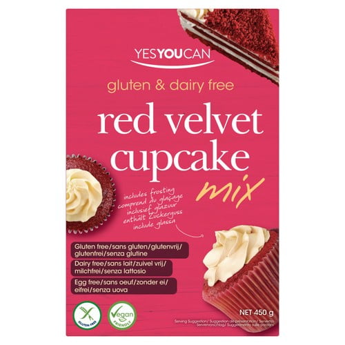 YesYouCan Red Velvet Cupcake Mix 450g, British Import (Pack of 2)