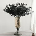 thumbnail image 1 of Yesbay 1 Branch Artificial Plant Realistic 4 Forked Faux Eucalyptus Leaves Stem Household Supplies,Black, 1 of 5