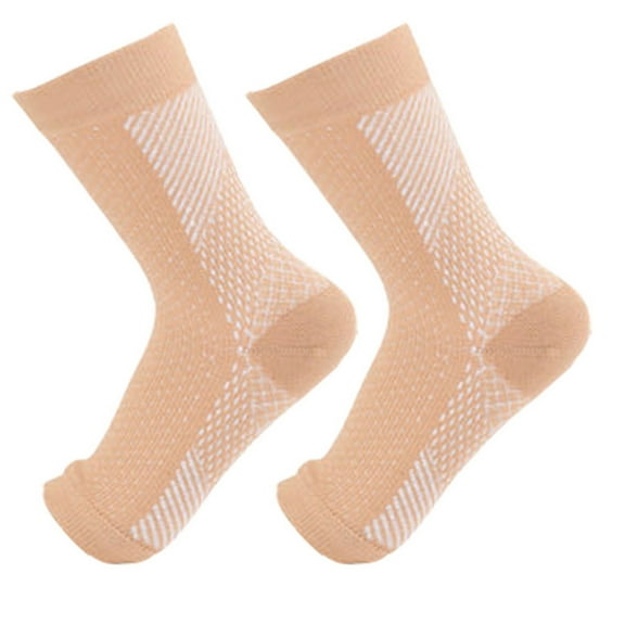 Yesbay 1 Pair Compression Socks Breathable Super Soft Sweat Absorption Fitness Cycling Running Toeless Socks
