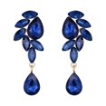 thumbnail image 1 of Yesbay 1 Pair Elegant Shining Faux Glass Dangle Earrings Women Exquisite Long Earrings Jewelry Gift, 1 of 8