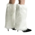 thumbnail image 1 of Yesbay 1 Pair Faux Fur Leg Warmers for Women Plush Soft Boot Cuff Sleeves Fluffy Furry Leg Sleeve, 1 of 8