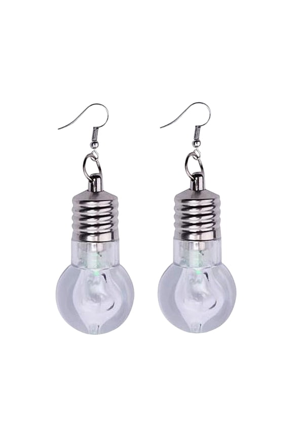 1 Pair Hook Earrings Novelty Colorful Lamp Bulb Shape Anti-allergy Lightweight Stainless Ear Decoration Jewelry Hanging Earrings Club Party Dangle Earrings