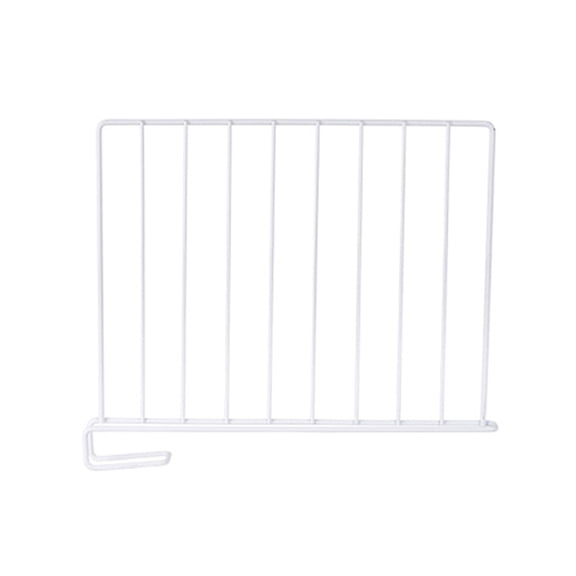 Yesbay 1 Pair Metal Shelf Dividers High Strength Rustproof Closet Organization Simple Installation Vertical Metal Closet Shelf Divider Set