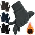 thumbnail image 1 of Yesbay 1 Pair Polar Fleece Gloves Men Women Warm Outdoor Cycling Driving Gloves Windproof Non-Slip Soft Thickened Gloves, 1 of 7