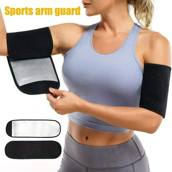 Yesbay 1 Pair Sweat Arm Shaper Women's Arm Trimmer Sauna Sweat Arm Compression Sleeve Band for Sports Workout