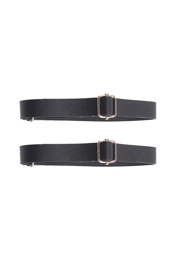 1 Pair Unisex Armband Adjustable Faux Leather 1.5CM Width Elastic Shirt Sleeve Holder Arm Cuffs Bands Party Wedding Clothing Accessories