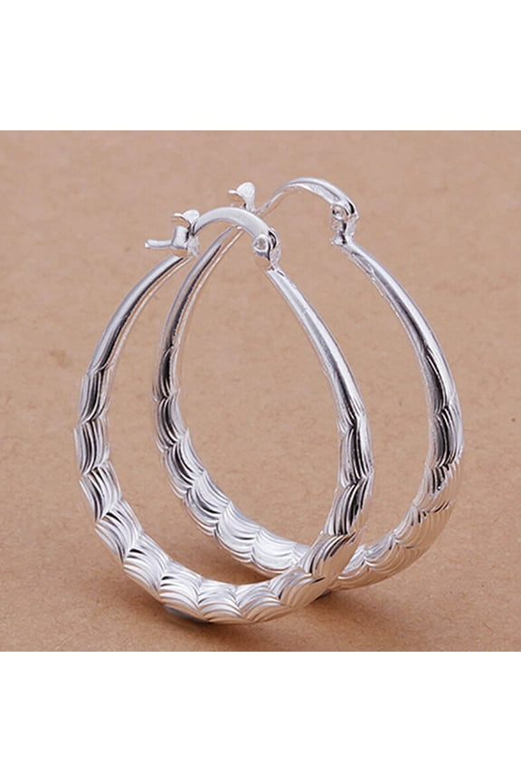 1 Pair Women's Jewelry U Shape Hoop Dangle Earrings Gift