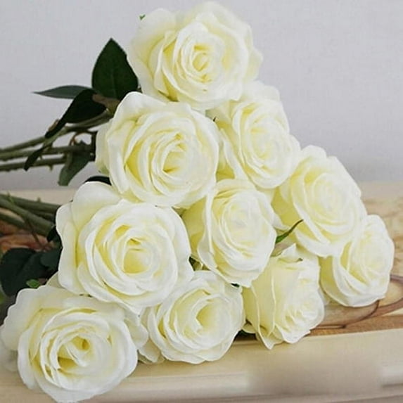 Yesbay 1 Pc Artificial Flower Fake Rose Wedding Bridal Party Home Garden Decoration,Artificial Flower-Yellow