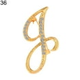 thumbnail image 1 of Yesbay 1 Pc Rhinestone English Letters Alphabet A-Z Brooch Pin Ornament-Golden, 1 of 7