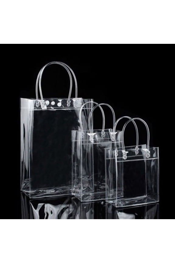 1 Pcs Clear Tote Bags Friendly Purse Shoulder Handbag Transparent Plastic Pouch,17cm x 23cm x 7cm