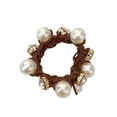 thumbnail image 1 of Yesbay 1 Pcs Hair Tie Korean Style Shining Rhinestone Faux Pearls Decor Braided Elastic Hair Rope Hair Accessories, 1 of 8