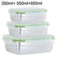 thumbnail image 1 of Yesbay 1 set Stainless Steel Lunch Box Bento Picnic Food Storage Container,Silver, 1 of 8