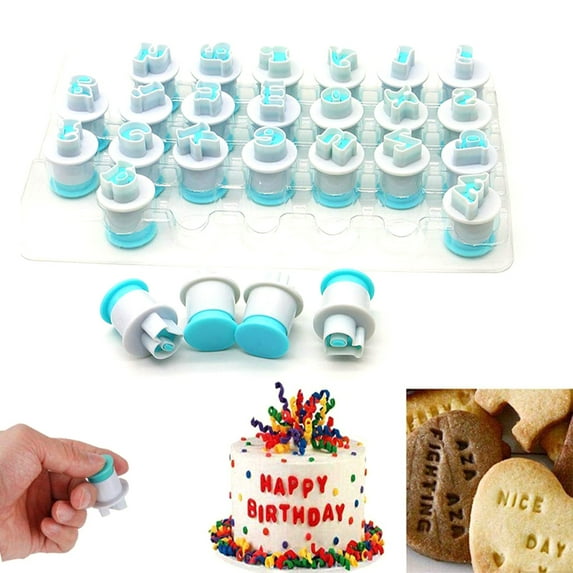 Yesbay 10/26Pcs Cake Mold Letters Shape Eco-friendly DIY Number Shape Baking Mould for Biscuit,Lowercase Letter