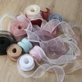 thumbnail image 1 of Yesbay 10 Yards Organza Ribbon Satin Ribbon Roll DIY Craft Ribbon for Gift Wrapping Wedding Bouquets Wreath, 1 of 9