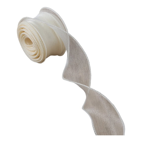 Yesbay 10 Yards Organza Ribbon Satin Ribbon Roll DIY Craft Ribbon for Gift Wrapping Wedding Bouquets Wreath