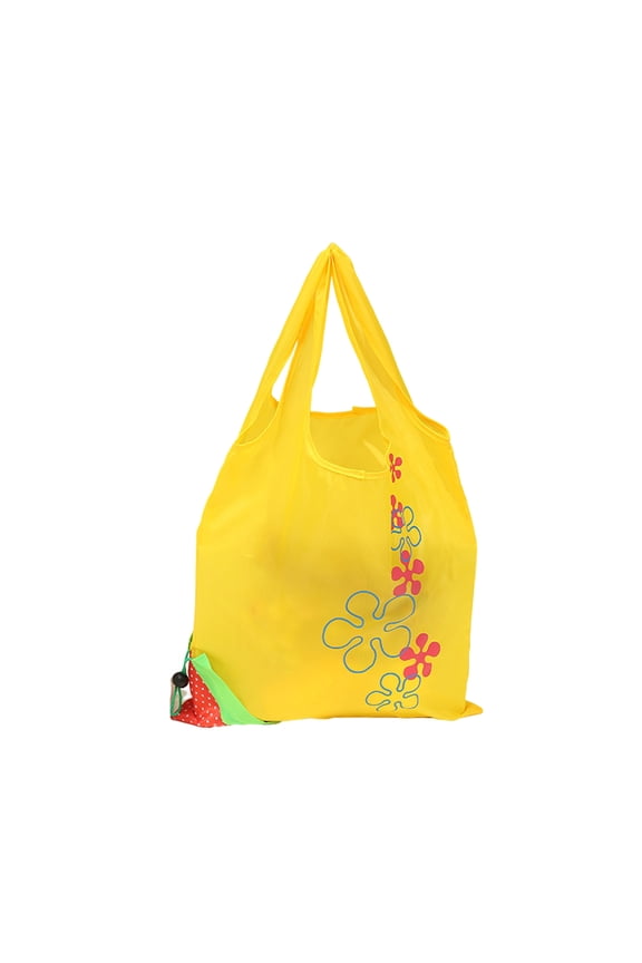 10L Foldable Storage Bag with Handle Item Storage Oxford Cloth Collapsible Strawberry Grocery Bag Storage Pouch