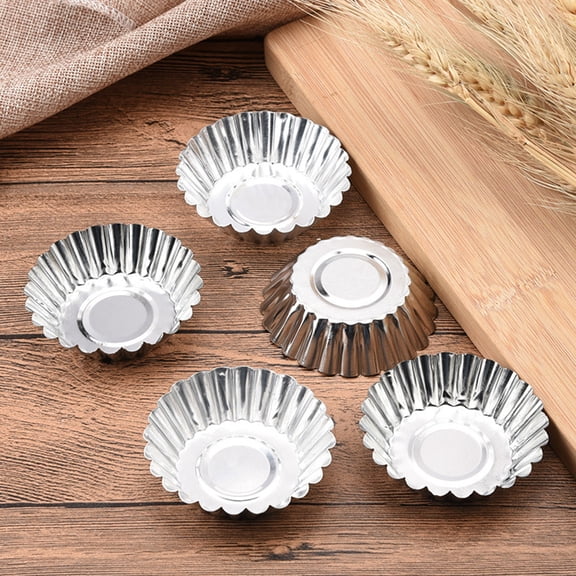Yesbay 10Pcs Aluminum Egg Tart Cup Cake Jelly Maker Mould Home Kitchen Baking Tools,Cake Maker
