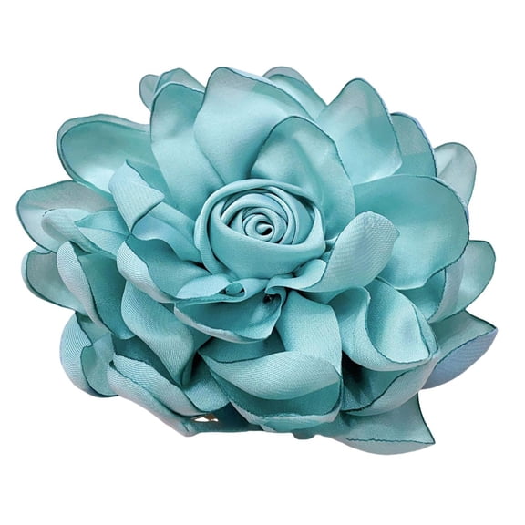 Yesbay 10cm Rose Fabric Flower Accessory Women Versatile Corsage Hair Clip Suit Lapel Clothing Bags DIY Corsage
